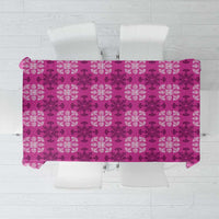 Pink Hawaiian Quilt Tablecloth Hawaii Pineapple Monstera Palaka Motifs LT14 Pink - Polynesian Pride