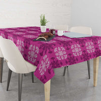 Pink Hawaiian Quilt Tablecloth Hawaii Pineapple Monstera Palaka Motifs LT14 - Polynesian Pride