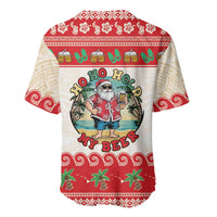Mele Kalikimaka Hawaii Baseball Jersey Funny Beer-Loving Santa Hawaiian Tropical LT14 - Polynesian Pride