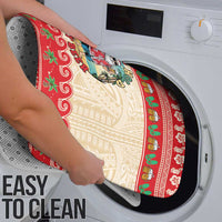 Mele Kalikimaka Hawaii Bathroom Set Funny Beer-Loving Santa Hawaiian Tropical - Polynesian Pride