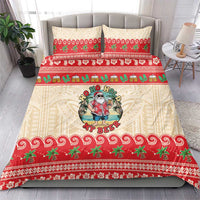 Mele Kalikimaka Hawaii Bedding Set Funny Beer-Loving Santa Hawaiian Tropical - Polynesian Pride