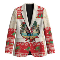 Mele Kalikimaka Hawaii Blazer Funny Beer-Loving Santa Hawaiian Tropical - Polynesian Pride