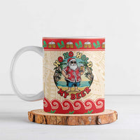 Mele Kalikimaka Hawaii Ceramic Mug Funny Beer-Loving Santa Hawaiian Tropical LT14 Red - Polynesian Pride