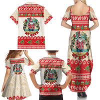 Mele Kalikimaka Hawaii Family Matching Summer Maxi Dress and Hawaiian Shirt Funny Beer-Loving Santa Hawaiian Tropical - Polynesian Pride