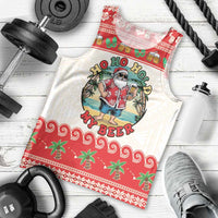 Mele Kalikimaka Hawaii Men Tank Top Funny Beer-Loving Santa Hawaiian Tropical LT14 - Polynesian Pride