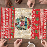 Mele Kalikimaka Hawaii Puzzle Funny Beer-Loving Santa Hawaiian Tropical LT14 - Polynesian Pride