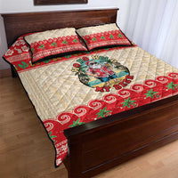 Mele Kalikimaka Hawaii Quilt Bed Set Funny Beer-Loving Santa Hawaiian Tropical - Polynesian Pride