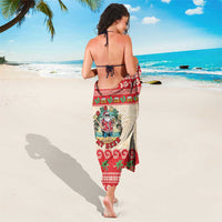 Mele Kalikimaka Hawaii Sarong Funny Beer-Loving Santa Hawaiian Tropical - Polynesian Pride