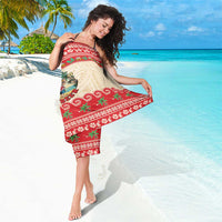 Mele Kalikimaka Hawaii Sarong Funny Beer-Loving Santa Hawaiian Tropical - Polynesian Pride