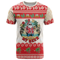 Mele Kalikimaka Hawaii T Shirt Funny Beer-Loving Santa Hawaiian Tropical LT14 Red - Polynesian Pride