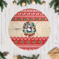 Mele Kalikimaka Hawaii Tree Skirt Funny Beer-Loving Santa Hawaiian Tropical LT14 Casual Red - Polynesian Pride
