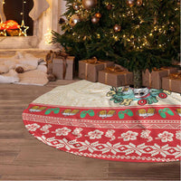 Mele Kalikimaka Hawaii Tree Skirt Funny Beer-Loving Santa Hawaiian Tropical LT14 - Polynesian Pride