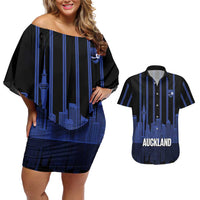 New Zealand Auckland Football Custom Couples Matching Off Shoulder Short Dress and Hawaiian Shirt Go City of Sails Est 2025