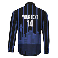 New Zealand Auckland Football Custom Family Matching Off Shoulder Short Dress and Hawaiian Shirt Go City of Sails Est 2025