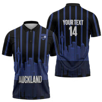 New Zealand Auckland Football Custom Zipper Polo Shirt Go City of Sails Est 2025