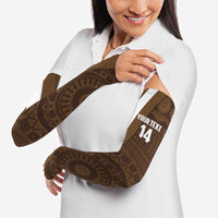 Bula Fiji Football Custom Arm Sleeves One Vanua One Team Tapa Pattern LT14 - Polynesian Pride