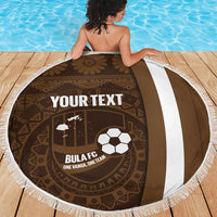 Bula Fiji Football Custom Beach Blanket One Vanua One Team Tapa Pattern LT14 - Polynesian Pride