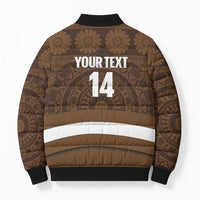 Bula Fiji Football Custom Bomber Puffer Jacket One Vanua One Team Tapa Pattern LT14 - Polynesian Pride