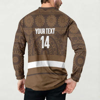 Bula Fiji Football Custom Button Sweatshirt One Vanua One Team Tapa Pattern LT14 - Polynesian Pride
