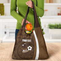 Bula Fiji Football Custom Grocery Bag One Vanua One Team Tapa Pattern LT14 - Polynesian Pride