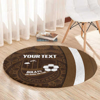 Bula Fiji Football Custom Round Carpet One Vanua One Team Tapa Pattern LT14 - Polynesian Pride