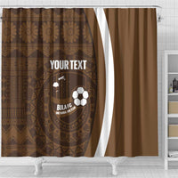 Bula Fiji Football Custom Shower Curtain One Vanua One Team Tapa Pattern LT14 - Polynesian Pride