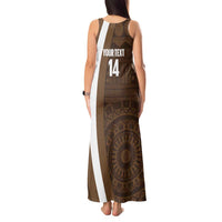 Bula Fiji Football Custom Tank Maxi Dress One Vanua One Team Tapa Pattern LT14 - Polynesian Pride