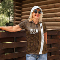 Bula Fiji Football Custom Women Polo Shirt One Vanua One Team Tapa Pattern LT14 - Polynesian Pride