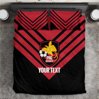 Hekari Papua New Guinea Football Custom Bedding Set Go PNG Red Army LT14 Red - Polynesian Pride