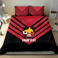 Hekari Papua New Guinea Football Custom Bedding Set Go PNG Red Army LT14 - Polynesian Pride