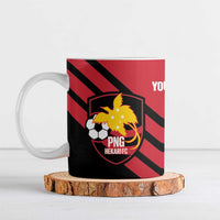 Hekari Papua New Guinea Football Custom Ceramic Mug Go PNG Red Army LT14 Red - Polynesian Pride