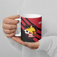 Hekari Papua New Guinea Football Custom Ceramic Mug Go PNG Red Army LT14 - Polynesian Pride