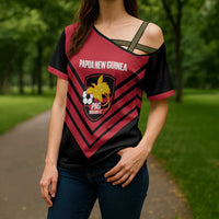 Hekari Papua New Guinea Football Custom Cross Shoulder Shirt Go PNG Red Army