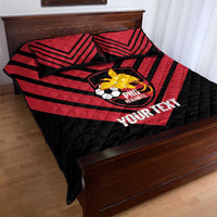 Hekari Papua New Guinea Football Custom Quilt Bed Set Go PNG Red Army LT14 - Polynesian Pride