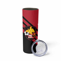 Hekari Papua New Guinea Football Custom Skinny Tumbler Go PNG Red Army