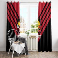 Hekari Papua New Guinea Football Custom Window Curtain Go PNG Red Army LT14 - Polynesian Pride