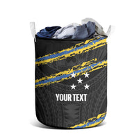 Kings Solomon Islands Football Custom Laundry Basket Come On Solomons Polynesian Grunge Style LT14 - Polynesian Pride