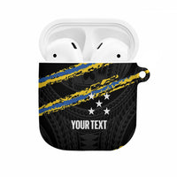 Kings Solomon Islands Football Custom AirPods Case Come On Solomons Polynesian Grunge Style LT14 Black - Polynesian Pride