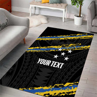 Kings Solomon Islands Football Custom Area Rug Come On Solomons Polynesian Grunge Style LT14 - Polynesian Pride