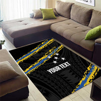 Kings Solomon Islands Football Custom Area Rug Come On Solomons Polynesian Grunge Style LT14 - Polynesian Pride