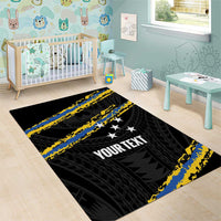 Kings Solomon Islands Football Custom Area Rug Come On Solomons Polynesian Grunge Style LT14 - Polynesian Pride