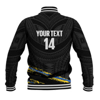 Kings Solomon Islands Football Custom Baseball Jacket Come On Solomons Polynesian Grunge Style LT14 - Polynesian Pride