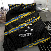 Kings Solomon Islands Football Custom Bedding Set Come On Solomons Polynesian Grunge Style LT14 - Polynesian Pride