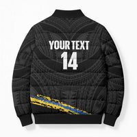 Kings Solomon Islands Football Custom Bomber Puffer Jacket Come On Solomons Polynesian Grunge Style LT14 - Polynesian Pride