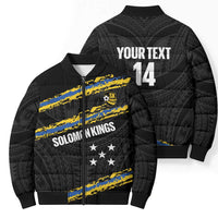 Kings Solomon Islands Football Custom Bomber Puffer Jacket Come On Solomons Polynesian Grunge Style LT14 - Polynesian Pride