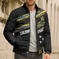 Kings Solomon Islands Football Custom Bomber Puffer Jacket Come On Solomons Polynesian Grunge Style LT14 - Polynesian Pride