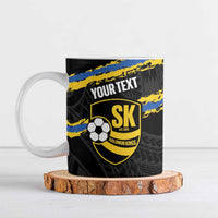 Kings Solomon Islands Football Custom Ceramic Mug Come On Solomons Polynesian Grunge Style LT14 Black - Polynesian Pride