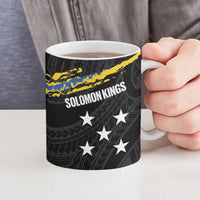 Kings Solomon Islands Football Custom Ceramic Mug Come On Solomons Polynesian Grunge Style LT14 - Polynesian Pride