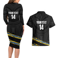 Kings Solomon Islands Football Custom Couples Matching Long Sleeve Bodycon Dress and Hawaiian Shirt Come On Solomons Polynesian Grunge Style