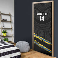 Kings Solomon Islands Football Custom Door Cover Come On Solomons Polynesian Grunge Style LT14 - Polynesian Pride